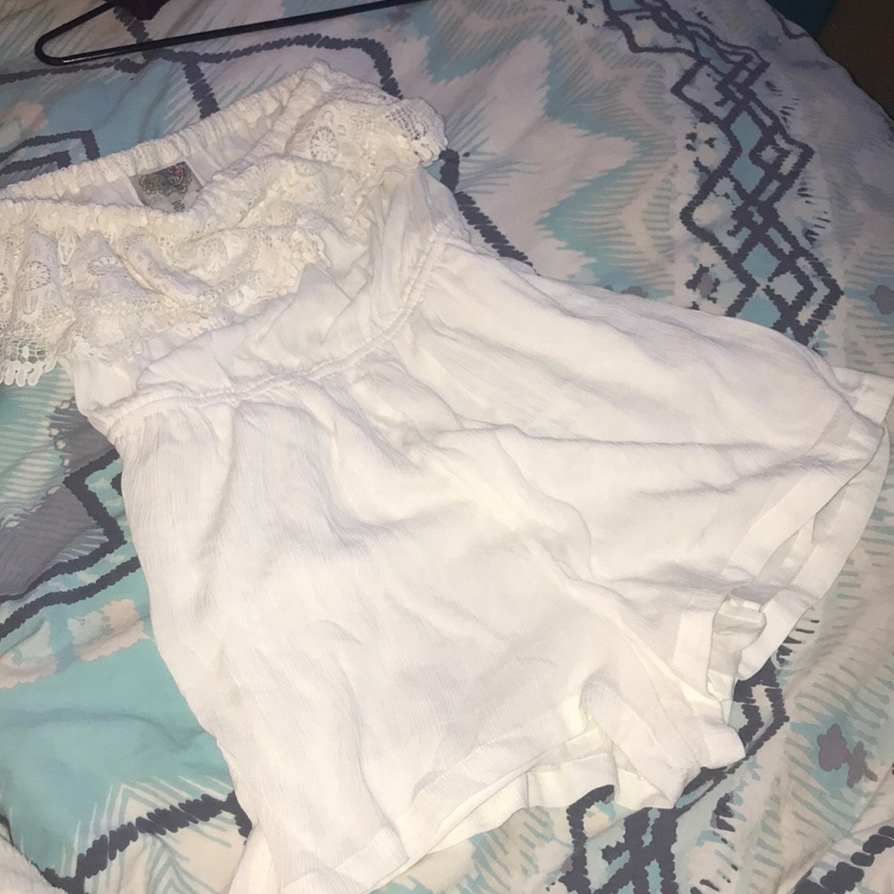 White lace romper
